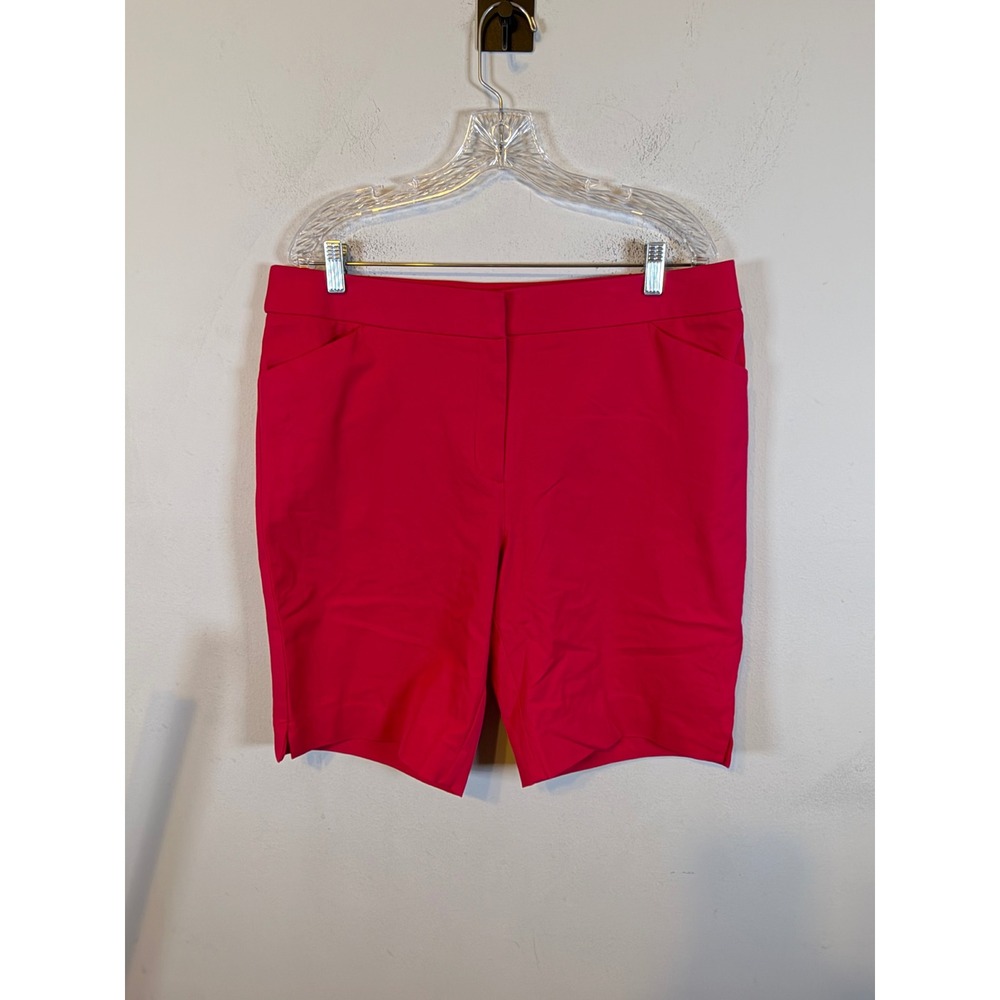 Chico's Womens Shorts Cotton Blend Stretch Pink Size 14